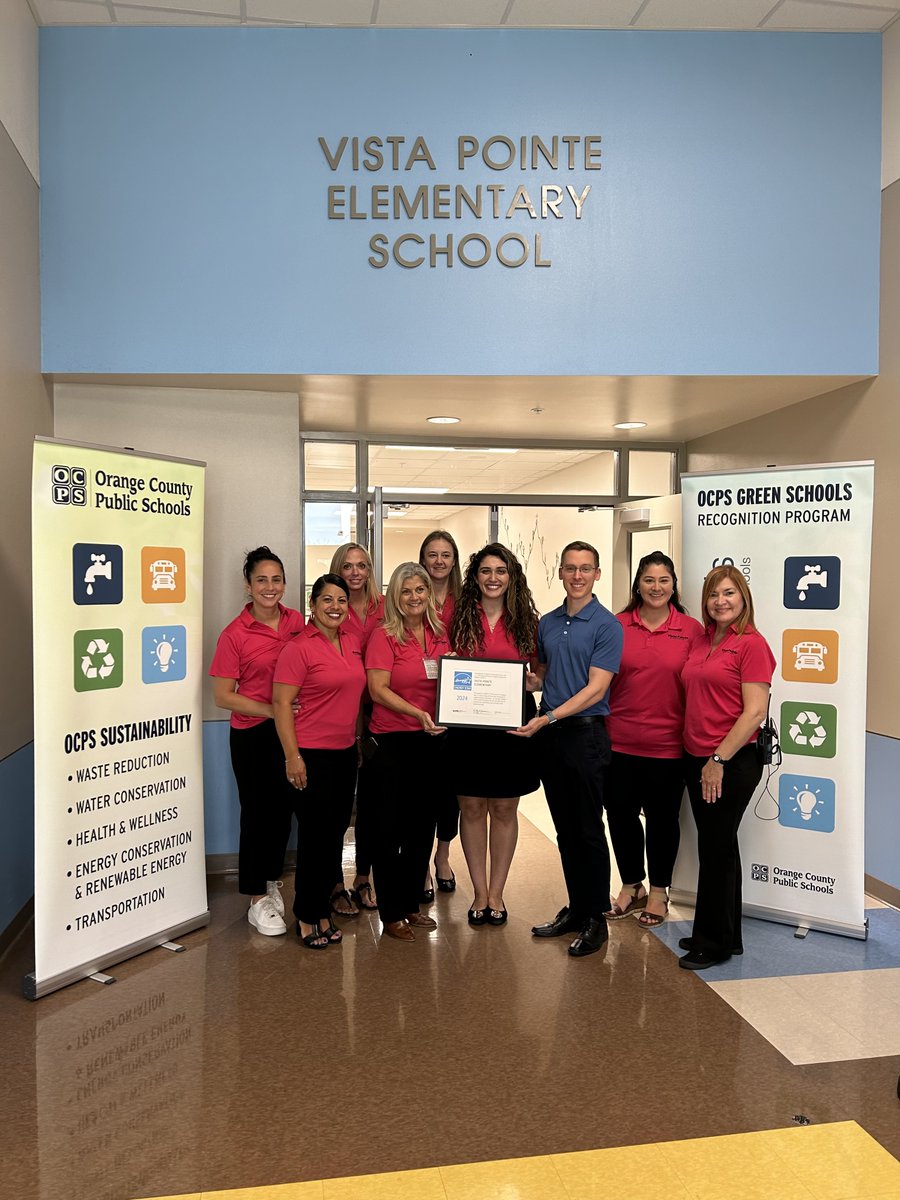 We are proud to announce Vista Pointe Elementary has earned the <a href="/ENERGYSTAR/">ENERGY STAR</a> signifying superior energy performance in the top 25% of similar buildings nationwide – for the year 2024! Thank you <a href="/OCPSEnergy/">OCPS ENERGY</a> team and all our visitors and occupants for helping us save energy!