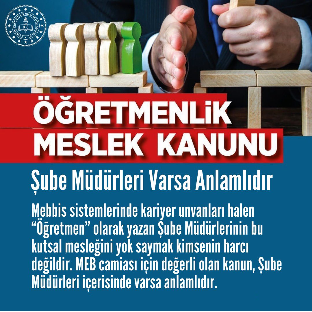 Lexi Xiao (@lexixiao1111) on Twitter photo Öğretmenlik Meslek Kanunu,
MEB camiası için değerli olan bu Kanun, içerisinde Şube Müdürleri varsa anlamlıdır.
<a href="/RTErdogan/">Recep Tayyip Erdoğan</a>
<a href="/Yusuf__Tekin/">Yusuf Tekin</a>
<a href="/memetsimsek/">Mehmet Simsek</a>
<a href="/cftcblnt/">Bülent ÇİFTCİ</a>
<a href="/tcmeb/">Millî Eğitim Bakanlığı</a> Öğretmenlik Meslek Kanunu,
MEB camiası için değerli olan bu Kanun, içerisinde Şube Müdürleri varsa anlamlıdır.
<a href="/RTErdogan/">Recep Tayyip Erdoğan</a>
<a href="/Yusuf__Tekin/">Yusuf Tekin</a>
<a href="/memetsimsek/">Mehmet Simsek</a>
<a href="/cftcblnt/">Bülent ÇİFTCİ</a>
<a href="/tcmeb/">Millî Eğitim Bakanlığı</a>