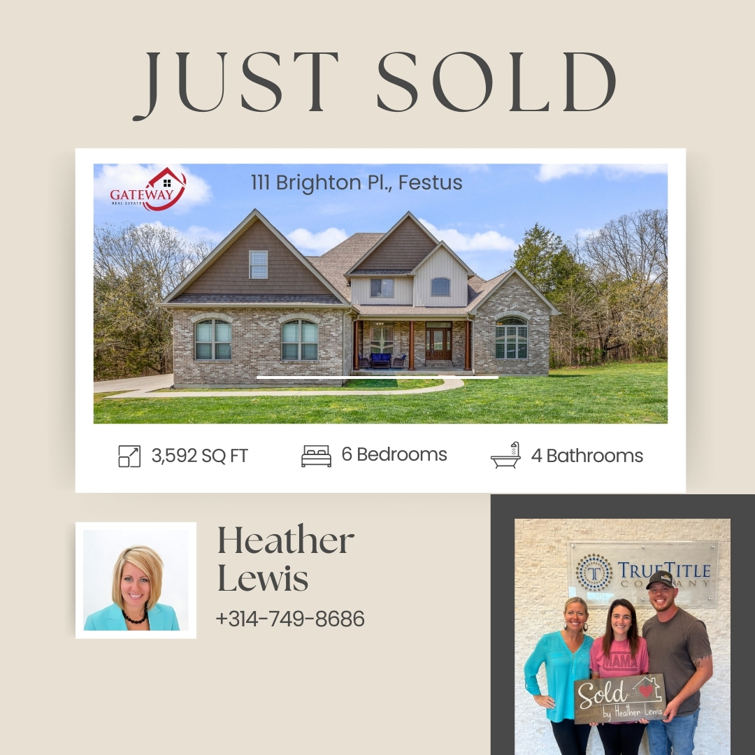 🎉Congrats to my sellers on the sale of their home!🏡It's been a pleasure working with them! If you're thinking about selling your home, let's make it happen together! Call me today to start your journey!📞

#RealLivingByHeather #JustSold #RealEstate #SellWithMe #FestusMO
