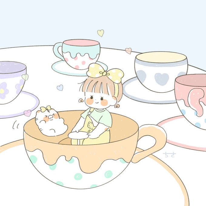 「bow saucer」 illustration images(Latest)