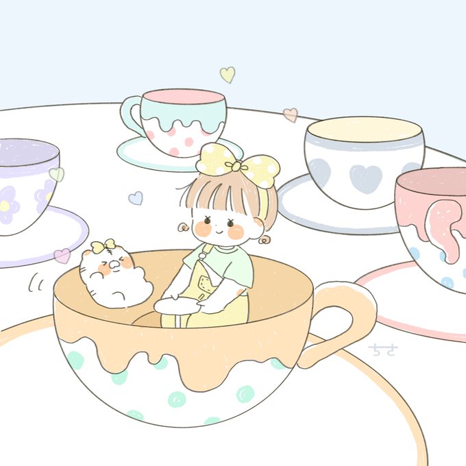 「saucer tea」 illustration images(Latest)