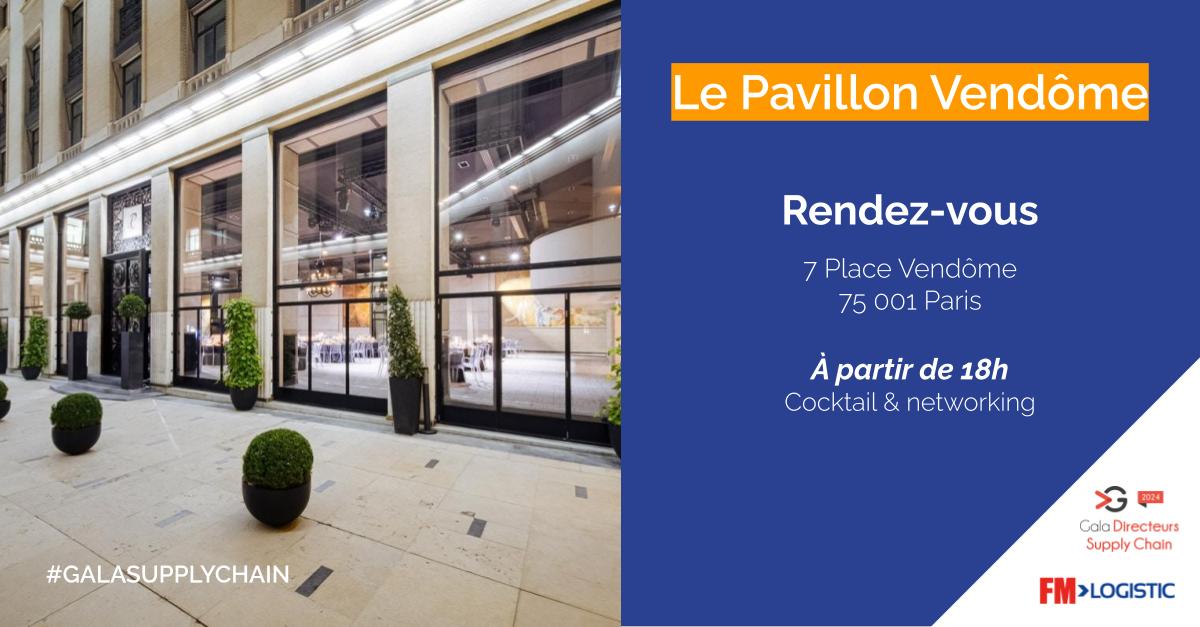 #GalaSupplyChain H-2 ! ⌚

RDV au #PavillonVendôme située sur la magnifique place Vendrôme à Paris 📍

Vous pouvez vous stationner au Parking Navigo à proximité 🅿️

#AgoraManagers #SupplyChainNetworking