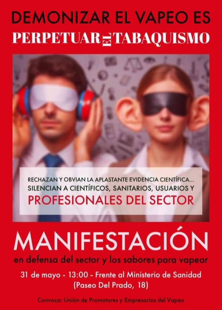 Desde que se dio a conocer el plan de @sanidadgob en el que proponen eliminar sabores en el sector #VAPEO, ¿han notado alguna oposición por parte de propietarios, o trabajadores de estancos? ¡No! ¿Verdad? Pues ahí tienen la respuesta. La industria #tabaquera NO PELIGRA, VAPEO SÍ.