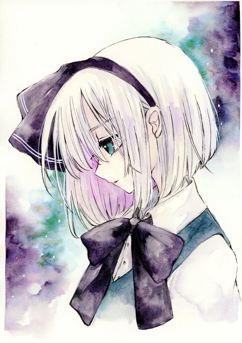 「from side white hair」 illustration images(Latest)