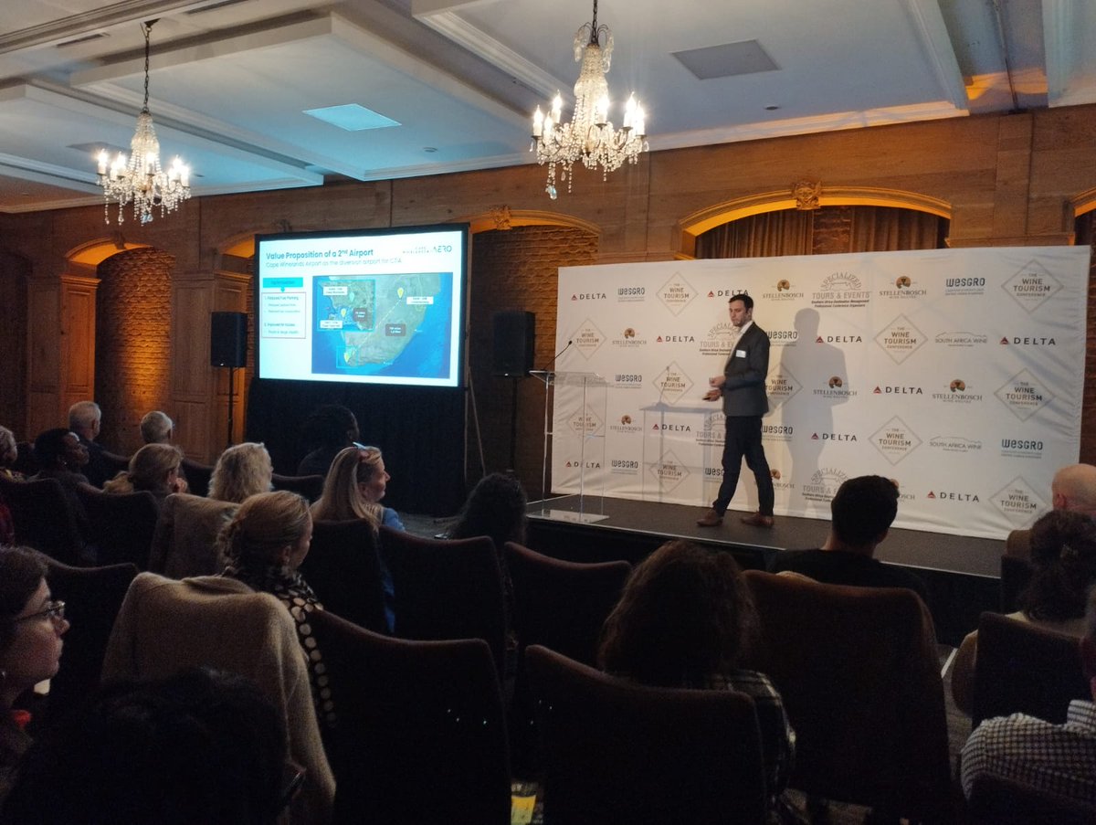 Listening to Mark Wilkinson share the plans for a Cape Winelands Airport ✈️
#WTConf2024 @Delta @Wesgro @StellWineRoute @mltcarhiretours @ProudlySA