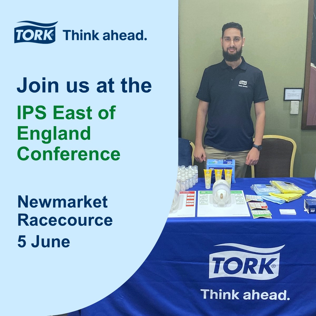 <a href="/TorkUK/">TorkUK</a> will be attending the IPS East of England Conference 2024 next week!  

Chat to Zeeshan and discover how we can support you in infection prevention and control (IPC). He's "Chomping at the bit" to see you!   ms.spr.ly/6019Yie4V

Infection Prevention Society