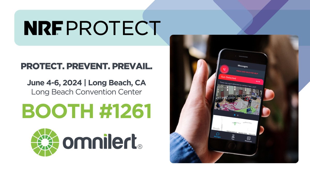 #Retailers face threats beyond fraud and theft. They also face the chance of #GunViolence, a risk that continues to increase year over year. Come by booth #1261 at next week's @NRFnews to learn how Omnilert Gun Detect can help prevent harm & save lives. #NRFProtect