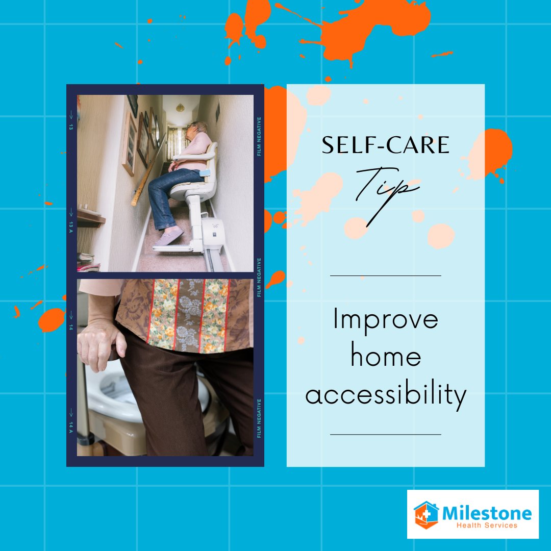 Improve your environment! Make small adjustments to your home to enhance your safety and independence.
#MilestoneHealth #eldercare #seniors #caregiving #seniorcare #caregivers #homecare #homecarenurse #homecareagency #Ontario #GTA #accessibility #SafetyFirst
