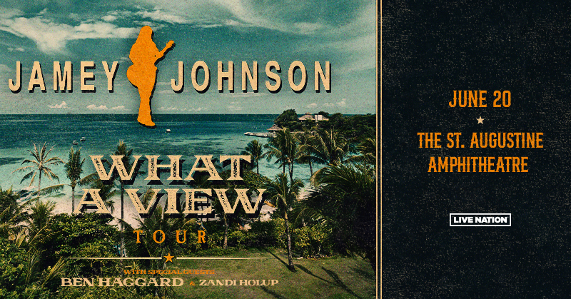 🎤 JUST ADDED 🎤 Jamey Johnson: What A View Tour with special guest Zandi Holup is coming to @theampsa in St. Augustine, FL on Thurs., June 20. This is a show you don't want to miss along with special guest: Ben Haggard. Link in bio for tickets. 🎟️