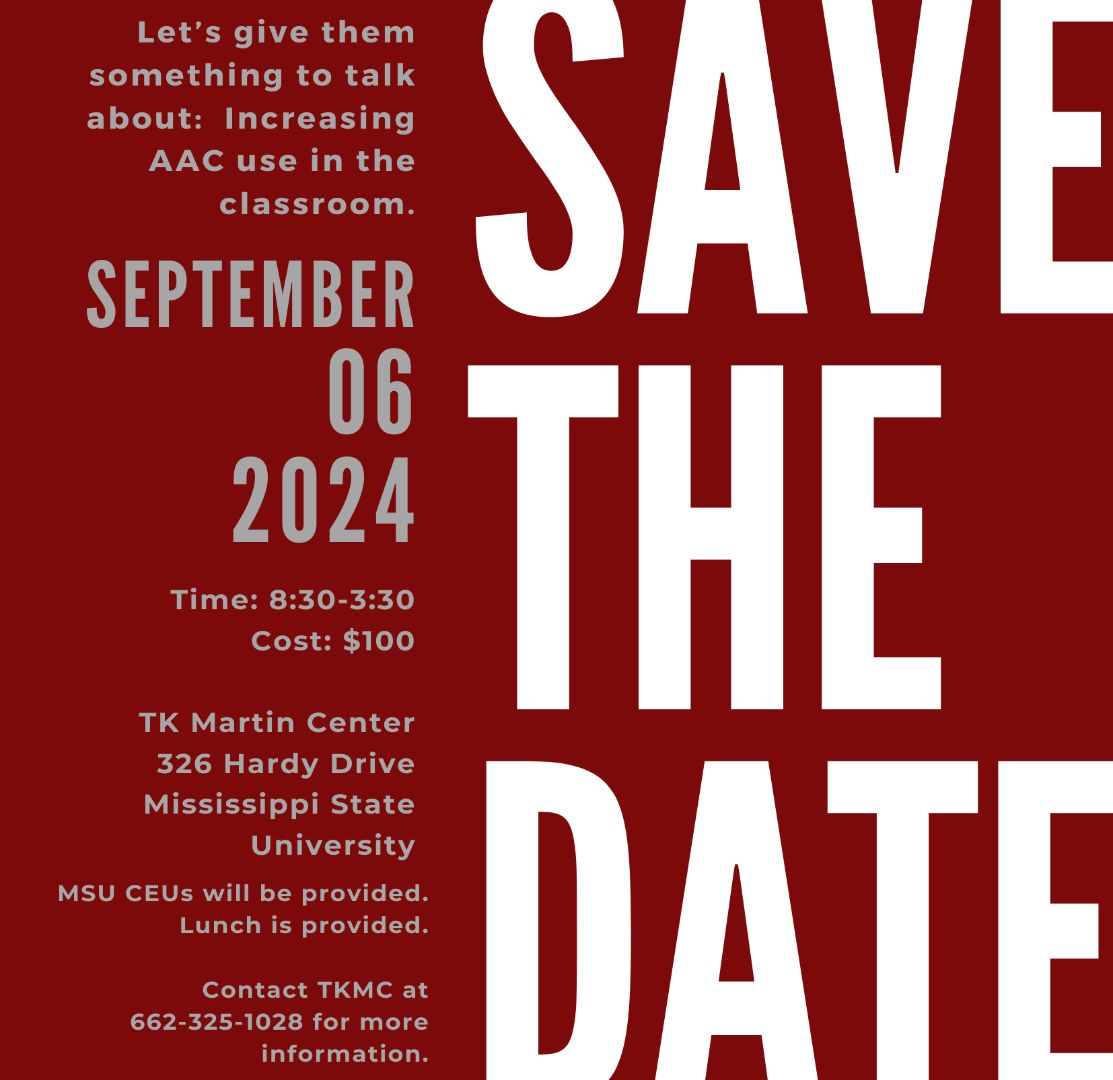 Registration is LIVE for the 1-day AAC Conference on September 6, 2024! 

The theme is "Let's give them something to talk about: Increasing AAC use in the classroom."

 buff.ly/3eXQ3Bx