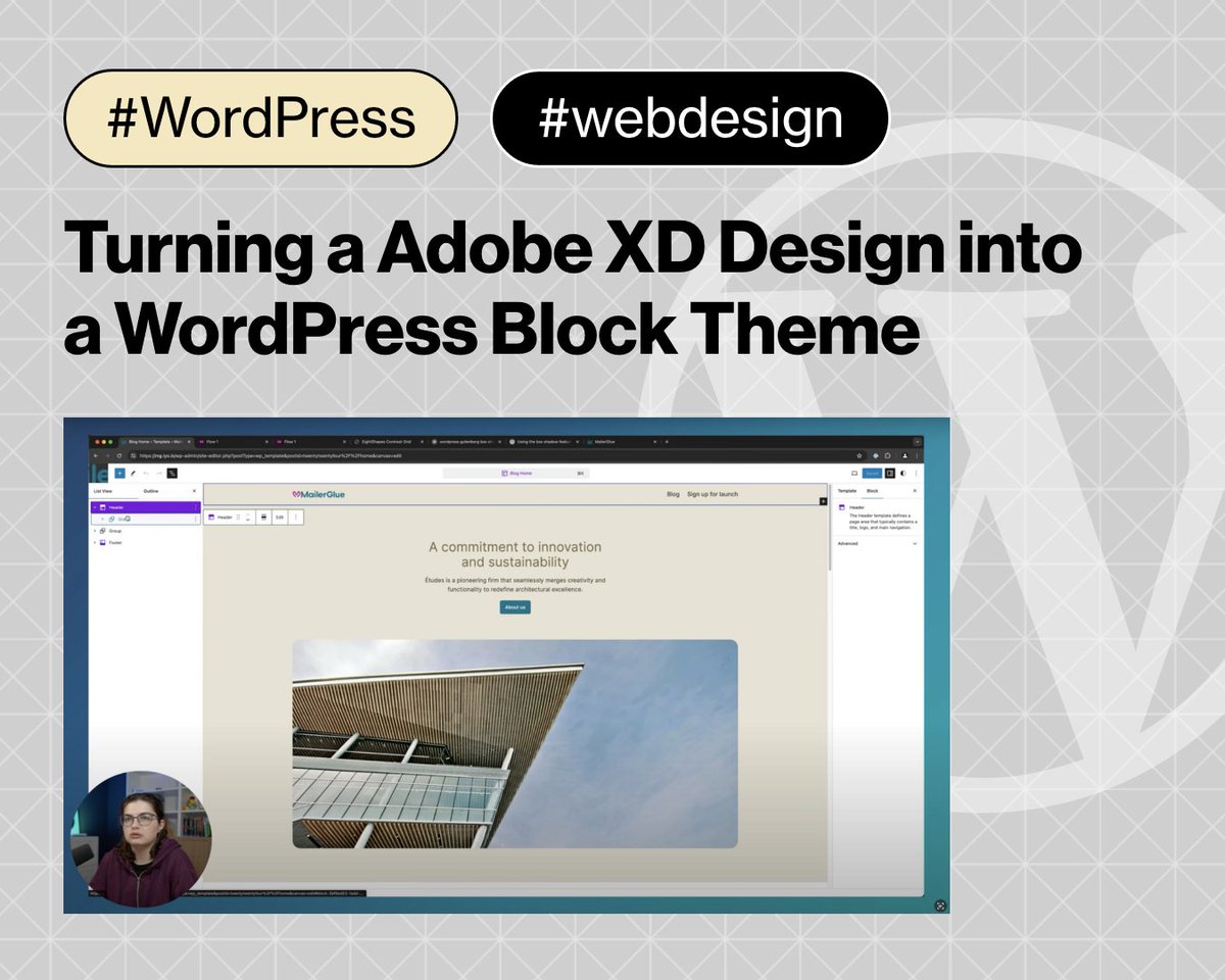 🧩 @jessicalyschik, co-lead developer of the Twenty-Twenty-Four theme, demonstrates how she transformed an Adobe XD design by Lesley Sim of ow.ly/K7FG50RPI7y into a #WordPress Block Theme, offering insightful tips on ensuring accessibility.

👉 ow.ly/tqJv50RPI7x