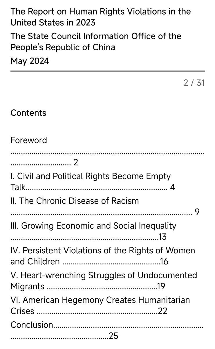 You probably didn't know this, but every year China issues a 'Report on Human Rights Violations in the United States'. This year's was just released: psg4-word-view.officeapps.live.com/wv/mWord.aspx?… They're extremely detailed about it and often quite spot on. To me the most interesting aspect about it