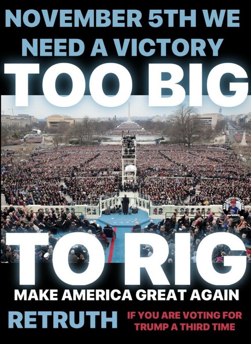 Get out the vote. Let's make our vote for Donald Trump TOO BIG TO RIG! Retweet if you are on board! 🇺🇸 Leave your handle & retweet. 🇺🇸 Connect with other patriots. 🇺🇸 Let's Go!