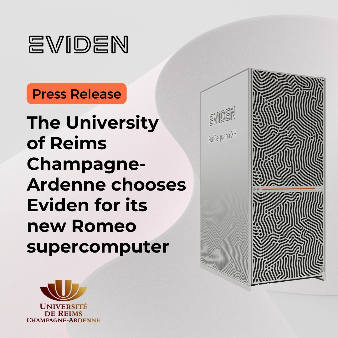 🚀 <a href="/Evidenlive/">Eviden</a> has been chosen by the University of Reims Champagne-Ardenne to provide a cutting-edge supercomputer for the ROMEO Regional Computing Center. 
 
More info 👉 eviden.com/insights/press…