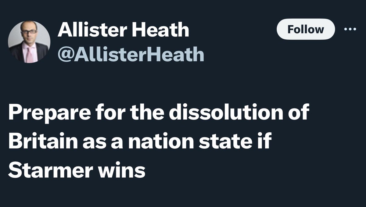 With all due respect @AllisterHeath this is a totally bonkers, deranged & inaccurate take. Starmer's Labour Party might be many things but it is not in any eventuality planning on the below. In the Daily Telegraph: where else?