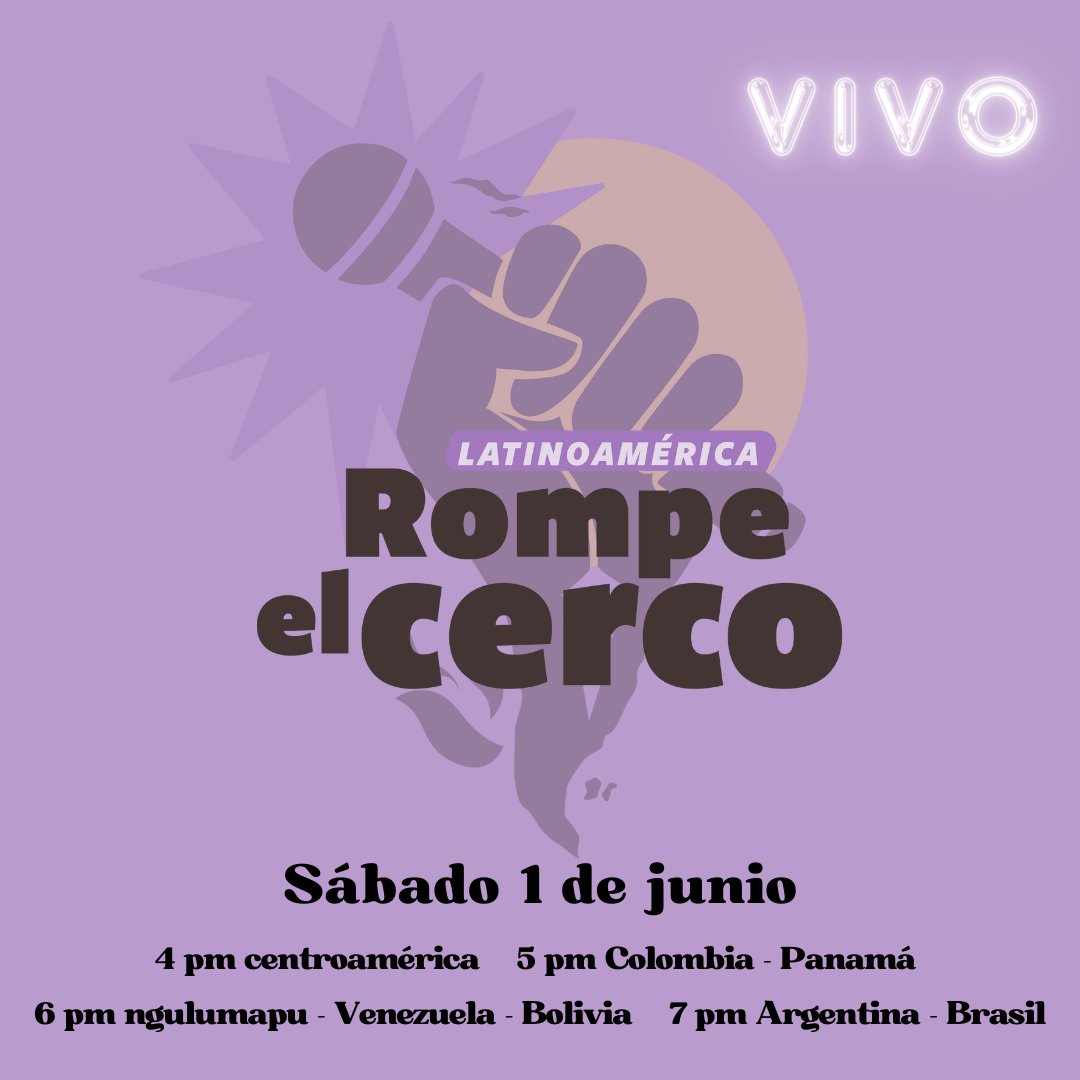 📻 Se viene nuestro programa de mayo))

📍 El próximo sábado 1 de junio
💥 Nos escuchamos aquí: bit.ly/3vvITiu

⏰ 4 PM Guatemala -  México
5 PM Colombia - Panamá - Ecuador
6 PM ngulumapu - $hile
7 PM puelmapu - Argentina

#radios #medios #abyayala #rompeelcerco