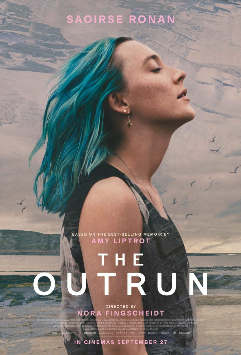 Saoirse Ronan no primeiro pôster do drama ‘The Outrun’.