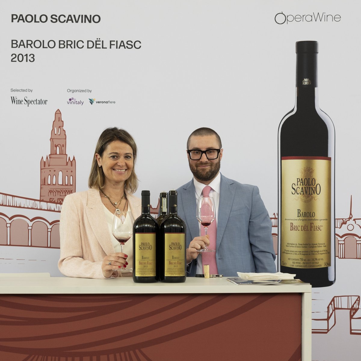 Here is the portrait of Paolo Scavino, one of the great Italian producers selected by Wine Spectator for #OperaWine2024. During this year's Grand Tasting, they shared with guests their Barolo Bric dël Fiasc 2013. Congratulations! #OperaWine #Vinitaly2024 #finestitalianwines