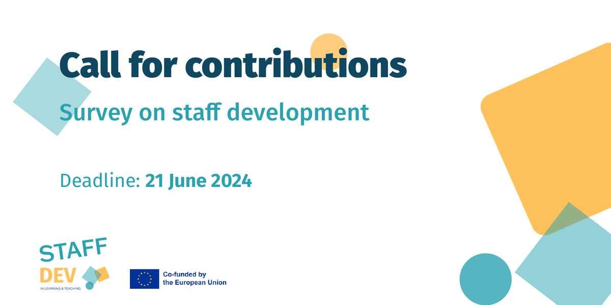 The #STAFFDEV_EU project aims to analyse how staff development and academic assessment are conducted at European higher education institutions. Take part in the survey: 🔗 bit.ly/4aKEQ10 ⏲️ Deadline: 21 June @EUErasmusPlus @UniOslo @UCC @ruhrunibochum @UniUtrecht