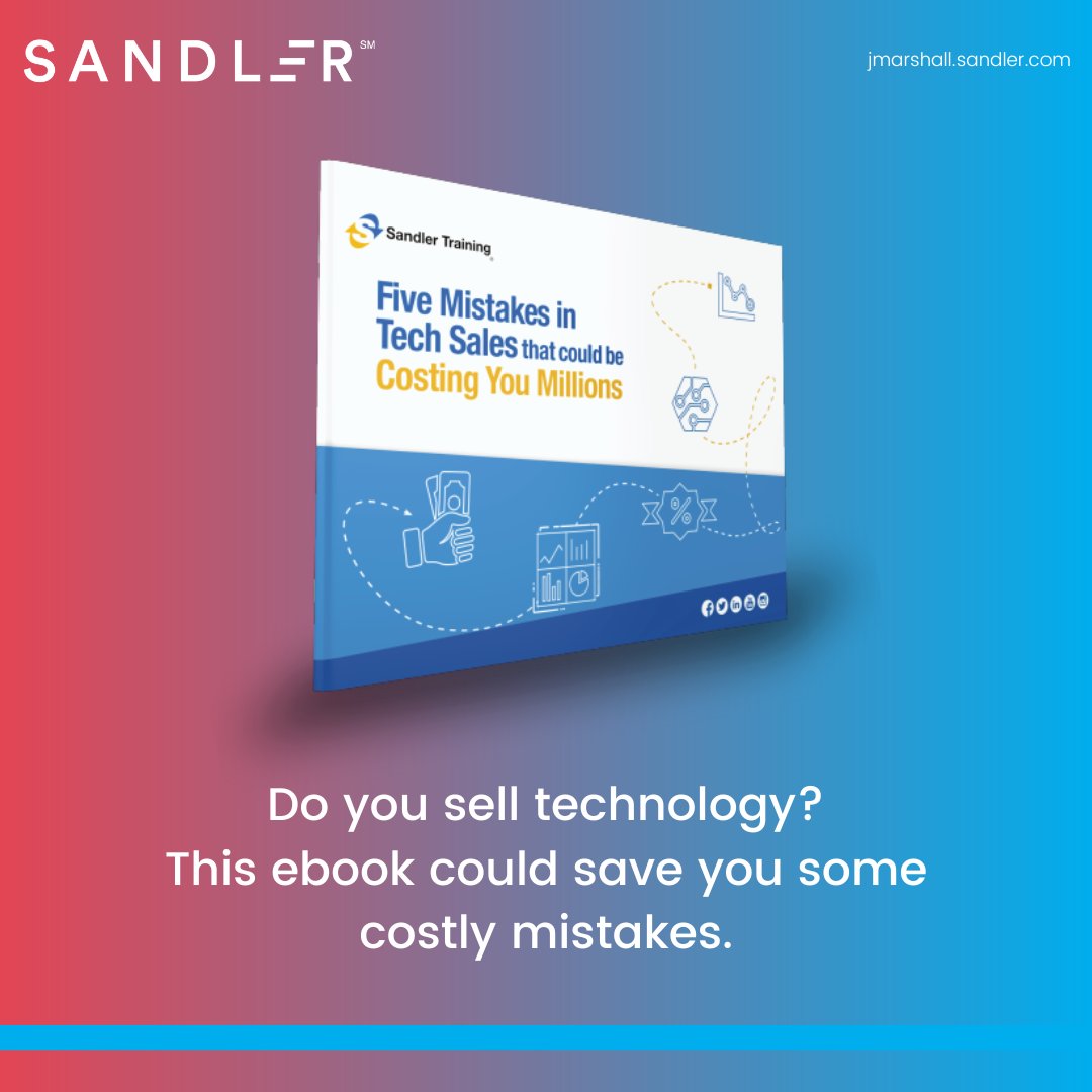 In all my years working with tech firms and start-ups, I've learned that this industry is unique! If you want to learn from the mistakes of other firms, this ebook is for you.
hubs.li/Q02vTYzn0
#tampabay #professionaldevelopment #sandlertraining #techsales #startupculture