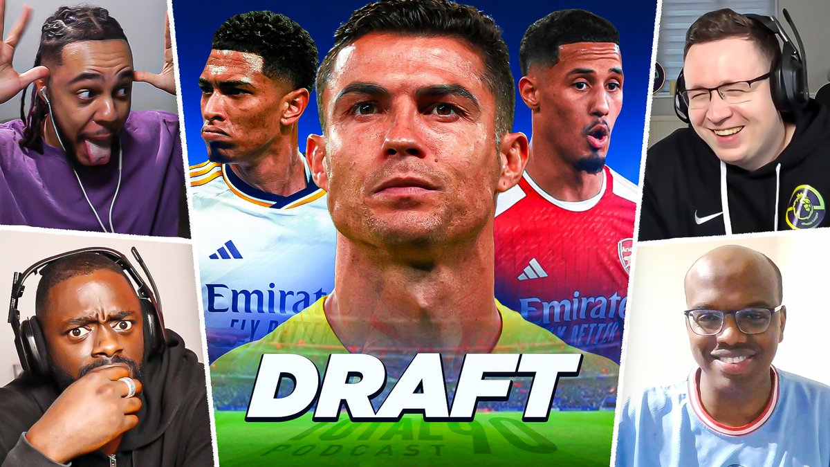 Total90Pod's tweet photo. DRAFT: Ultimate Team of the Season 🌍

Guys were FULLY ready to scrap it out to defend their teams by the end of the vid 🤣🍿

🔗 Ep.44- https://t.co/UfZlLJGF57 https://t.co/iXatjyewVV
