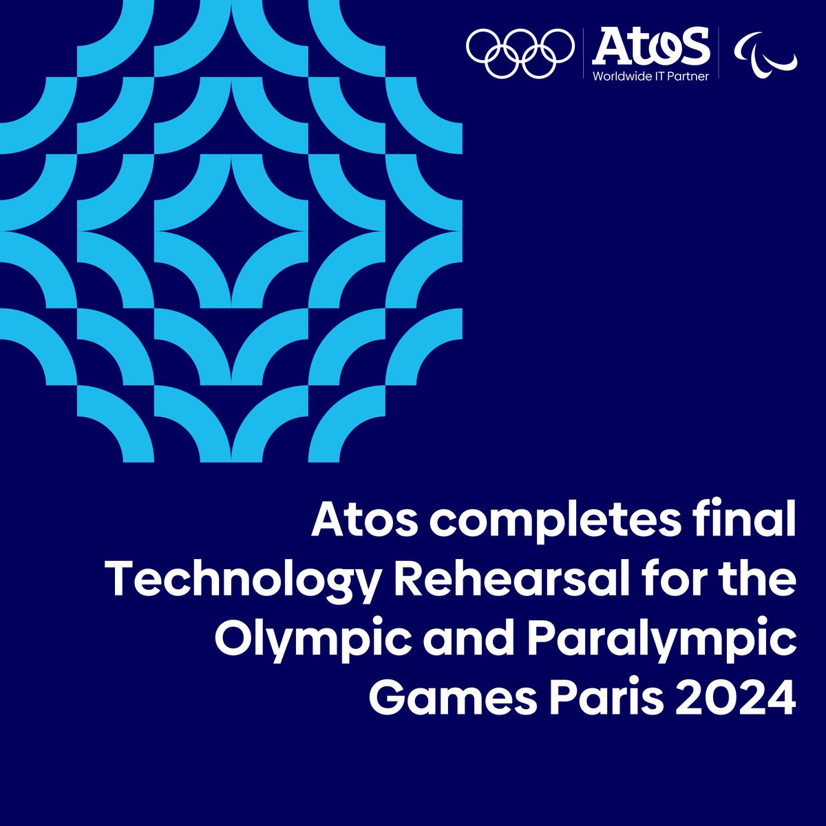 [#Paris2024] 📣 We are excited to announce the successful completion of the final Technology Rehearsal prior to the Olympic and Paralympic Games Paris 2024! 👏 
Read more ➡️ atos.net/en/2024/press-…

#AdvancingWhatMatters