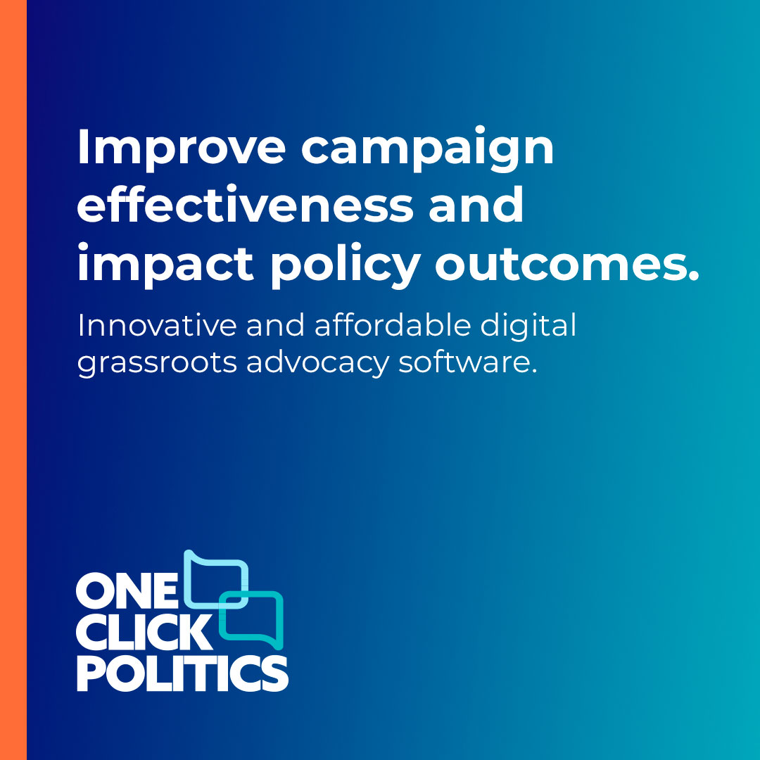 One Click Politics’ mission is to provide innovative &amp; affordable #grassrootsadvocacy software to enhance &amp; improve the effectiveness of direct lobbying campaigns &amp; impact policy outcomes. Learn more: zurl.co/26cn

#digitaladvocacy #advocacysoftware #nonprofitadvocacy