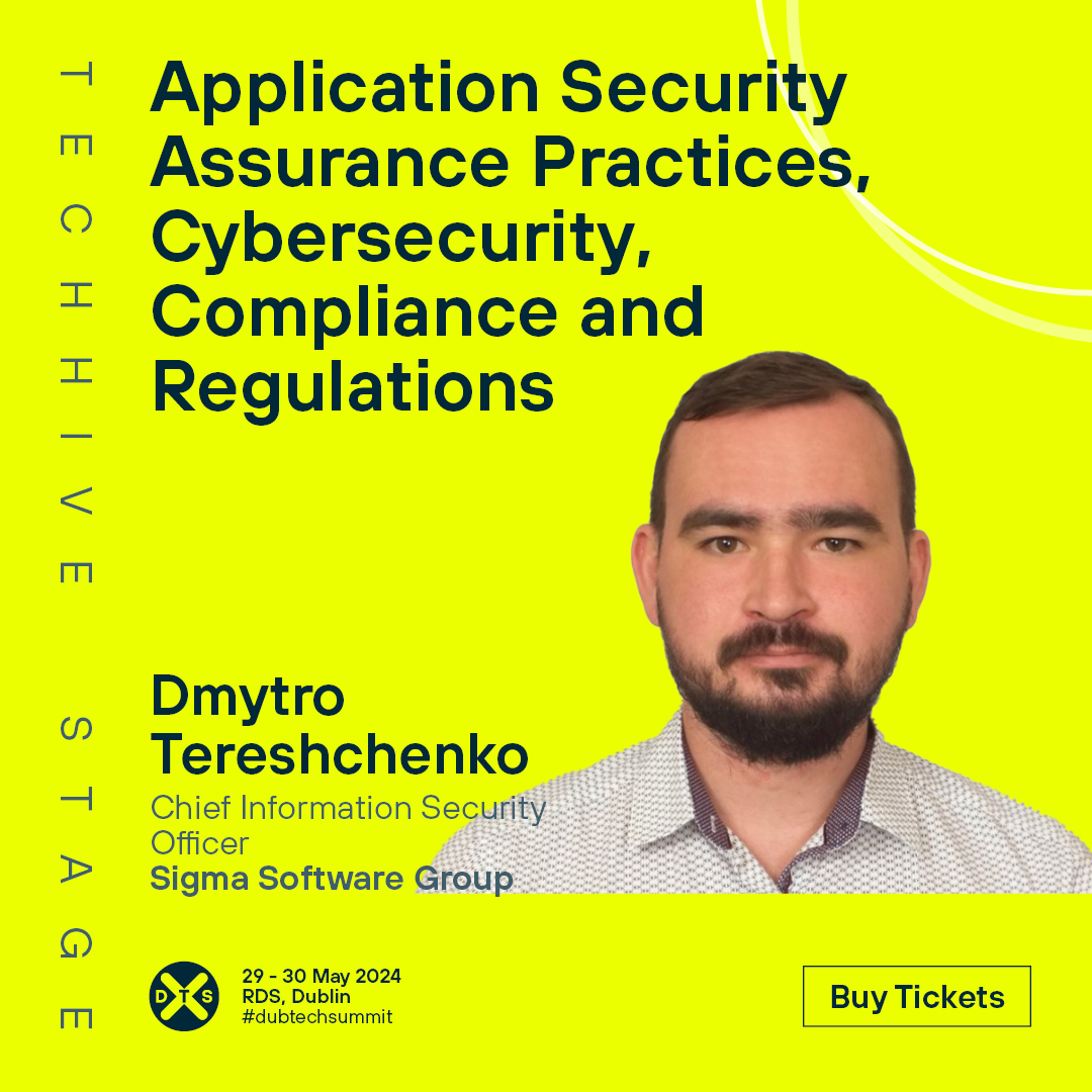 Join Dmytro Tereshchenko @sigmaswgroup - Explore modern application security challenges, the value of OWASP frameworks, and how to implement effective security practices. 🔐💻

🕚 14:10-14:30 GMT
📍 Tech Hive (balcony)

#DubTechSummit