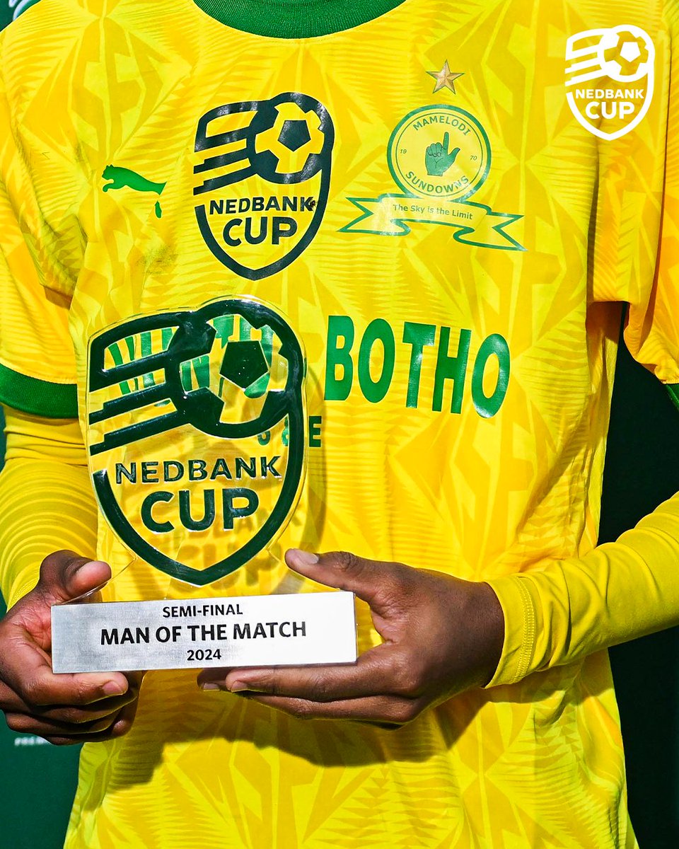 Nedbank's tweet photo. Tell us who was named man of the match when Sundowns faced Stellies in the semi- finals and you could stand a chance to win an @AvoSuperShop voucher. 

Remember to use #NedbankCup in your replies. T&amp;Cs apply. https://t.co/HHtAalZUye
