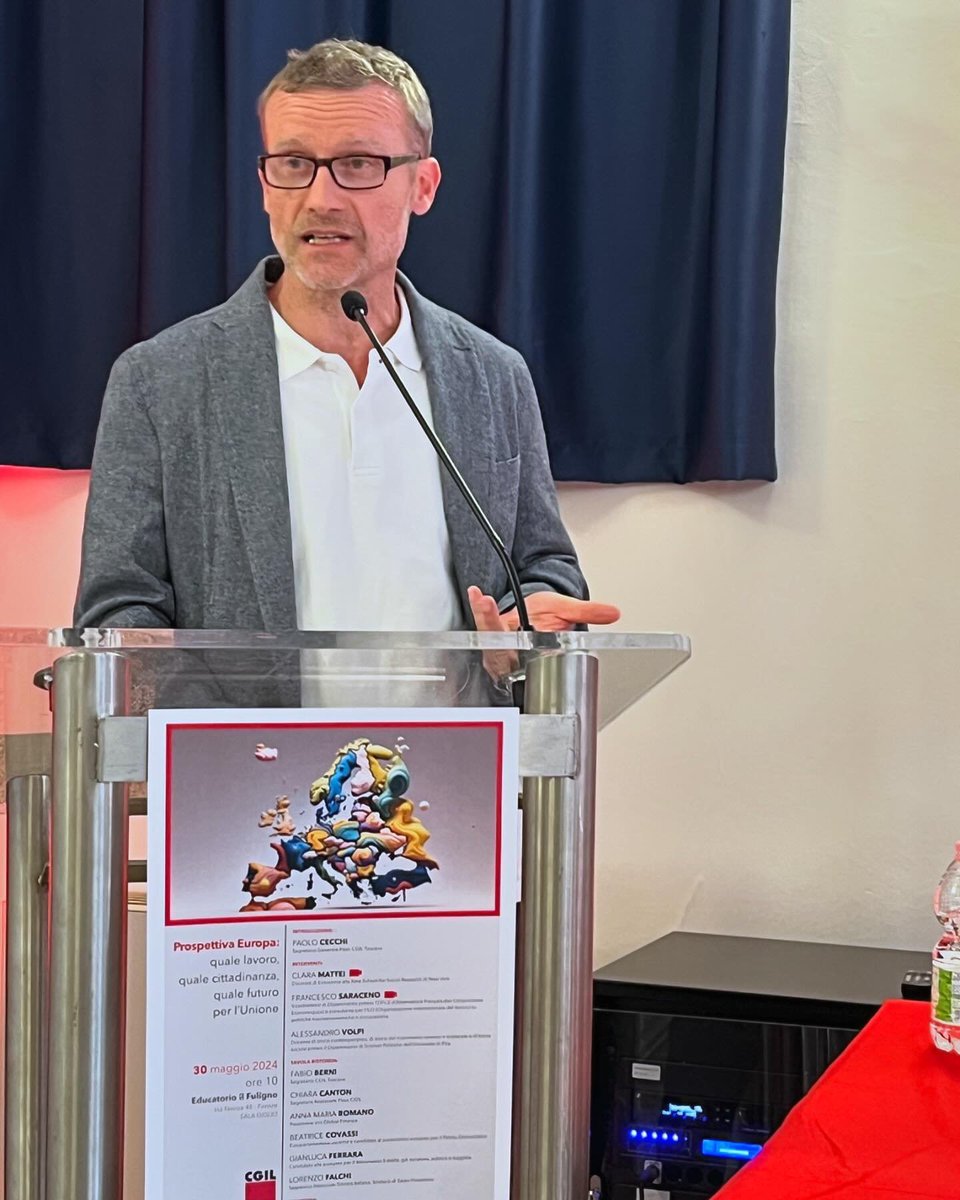 cgiltoscana's tweet photo. 🇪🇺 “Prospettiva #Europa: quale #lavoro, quale cittadinanza, quale futuro per l’Unione”: l’iniziativa organizzata da Fisac #Cgil Toscana che si è svolta stamani a Firenze presso l’Educatorio il Fuligno @FisacToscana @fisac_cgil https://t.co/gzvZciMEbM