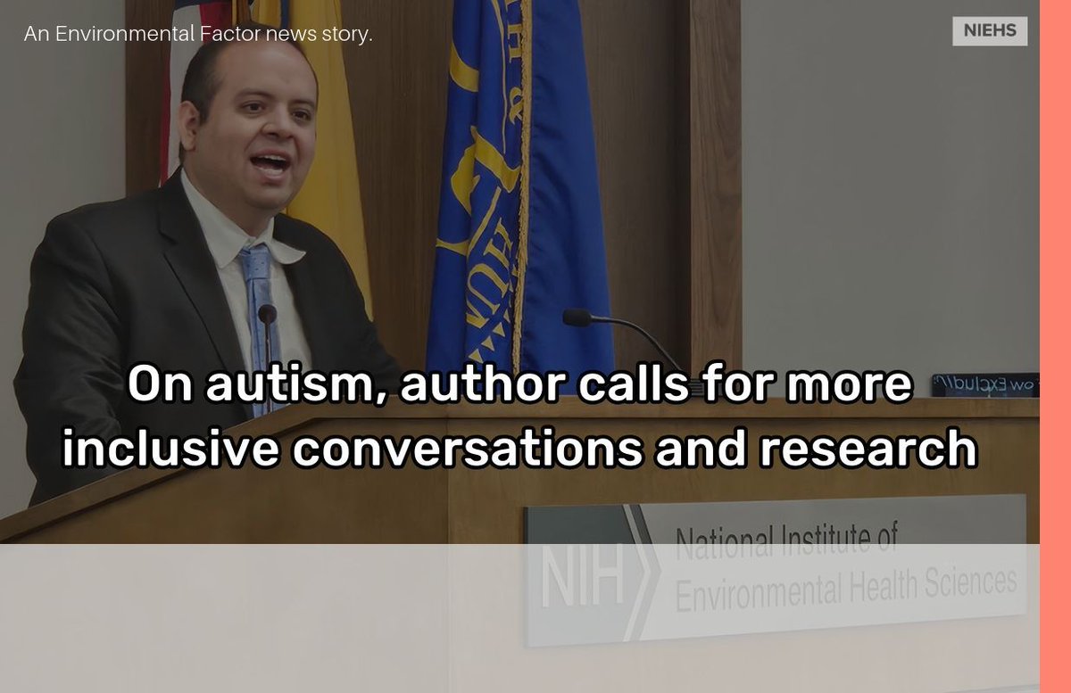 Author Eric Garcia discussed the need for improved dialogue between the scientific community and individuals with autism during a recent lecture at NIEHS. bit.ly/3UVGJl1 #NIEHSFactor