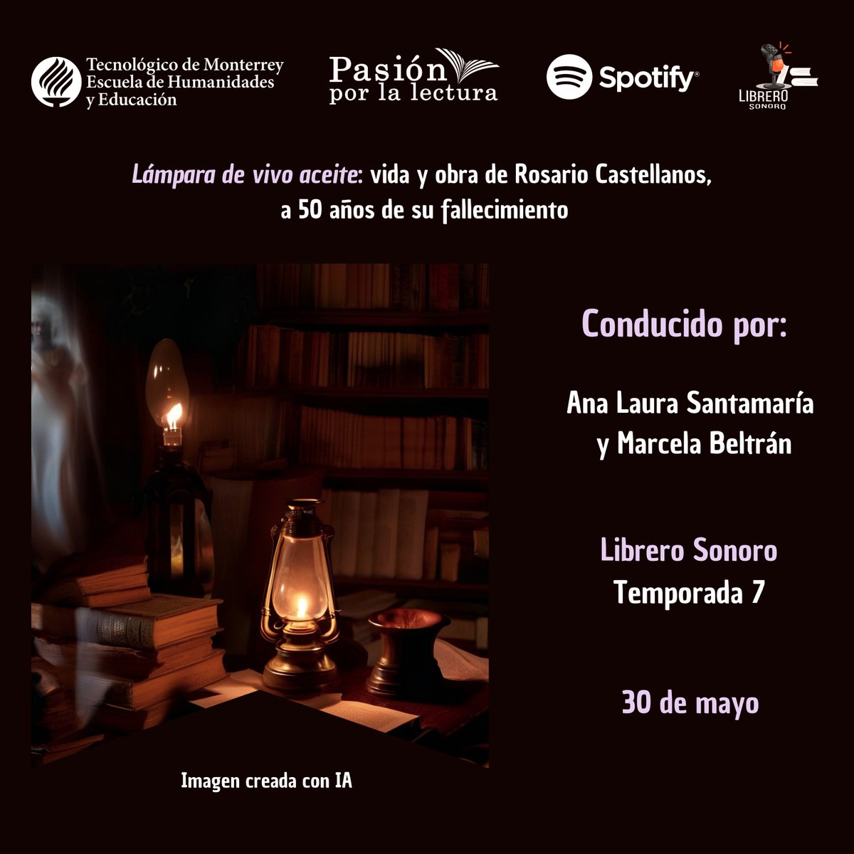 📚 Rosario Castellanos en Librero Sonoro ✨
🎙️Ana Laura Santamaría y Marcela Beltrán 
✨ Disfruta el nuevo episodio de la séptima temporada de Librero Sonoro 🎙️💜 #SomosEHE 

 📲 Escúchalo aquí: 
open.spotify.com/episode/7wbgJQ…

✅ Descubre más:
docs.google.com/spreadsheets/d…