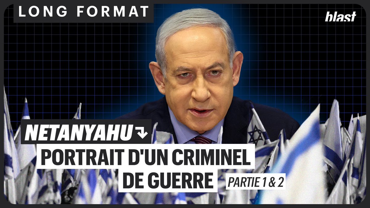 Les ami.e.s, ce soir ne regardez pas l'interview de Netanyahu sur TF1. Allez plutot regarder le portrait de ce criminel de guerre que j'ai réalisé pour @blast_france. Déjà plus de 1,5 millions de personnes ont vu les 2 parties. youtu.be/B4rnWE0C3ns?fe…