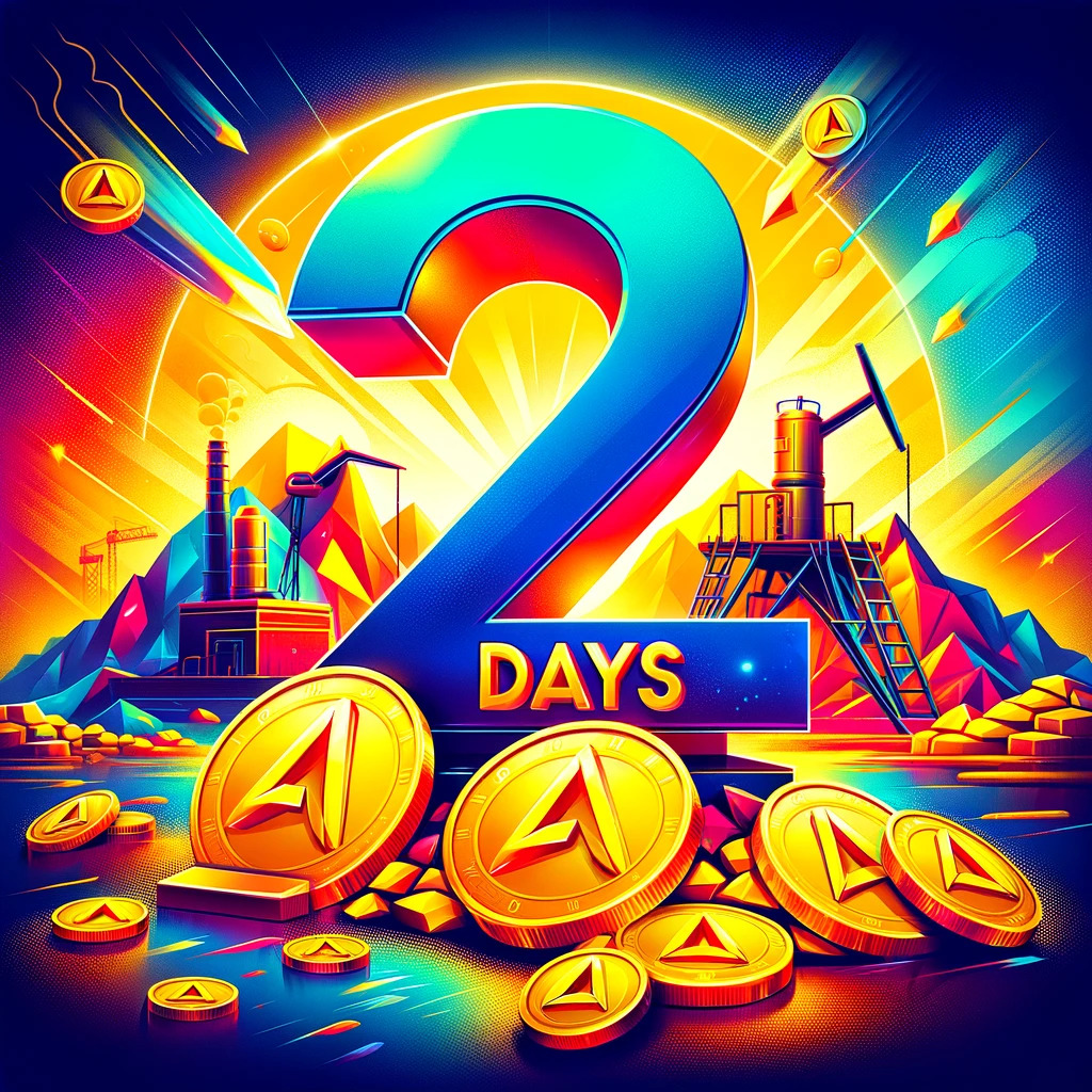Only 2 days left? Wow. Let’s mine all the golden dust! 30th, 31st… and then it's June 1st! More gold = more AVACOIN tokens. Time is running out, don't miss out. 🌟🌟🌟 And get ready for a host of updates. 🚀 #avacoin #avagoldcoin