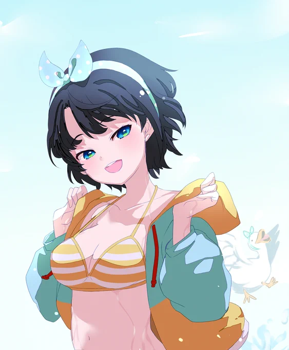 涼し気なイラストを描きたい気分… #プロテインザスバル