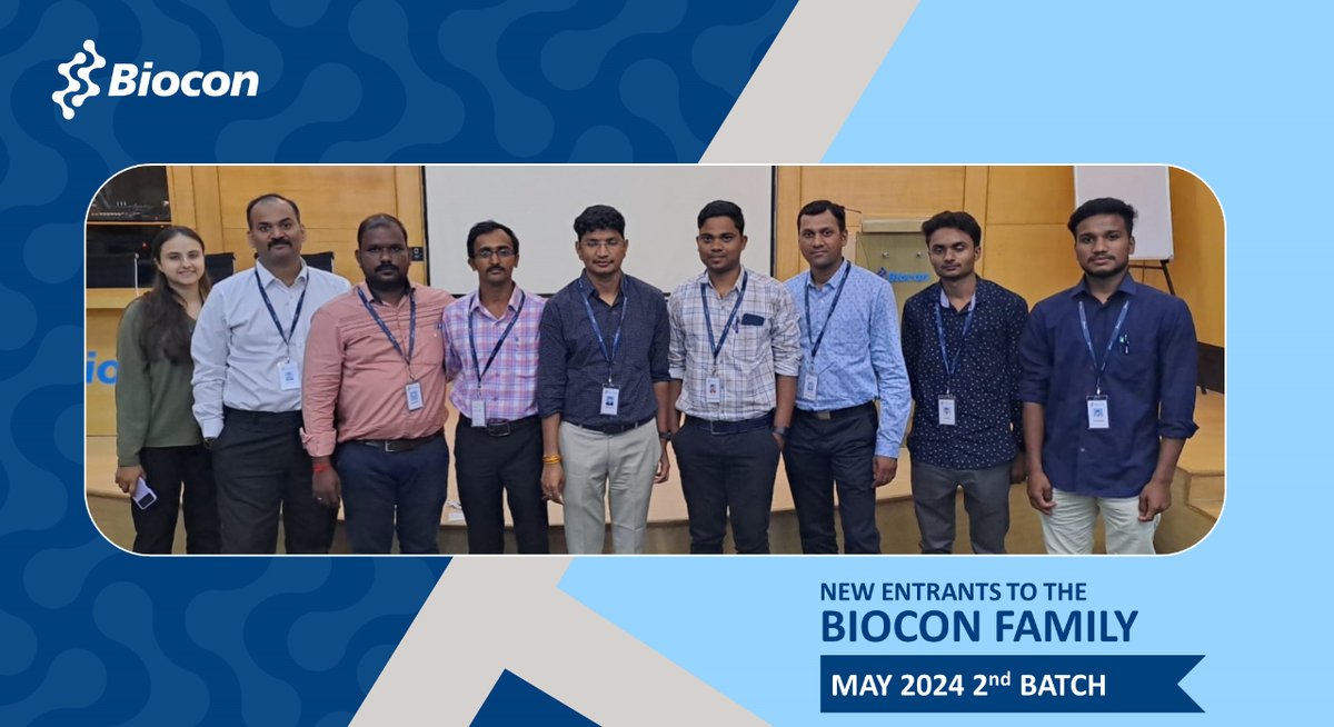 Bioconlimited's tweet photo. #WelcomeToBiocon: Always excited to welcome new #Bioconites to the team! Congratulations, and we look forward to you contributing to our purpose of providing everyone, everywhere, affordable access to medicines.
#Biocon https://t.co/CSB2vEspAR