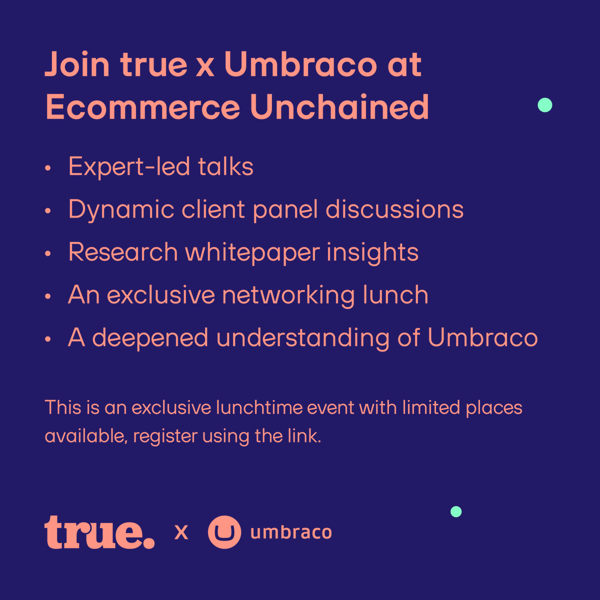Rethinking ecommerce design. Talk #2 of Ecommerce Unchained is from UX Lead, Steph Peschel, &amp; Creative Director, Nick Horne. They’ll share tips &amp; primary research insights from our latest whitepaper. Register here eventbrite.com/e/the-composab…
#Ecommerce #Whitepaper #Insights #Event