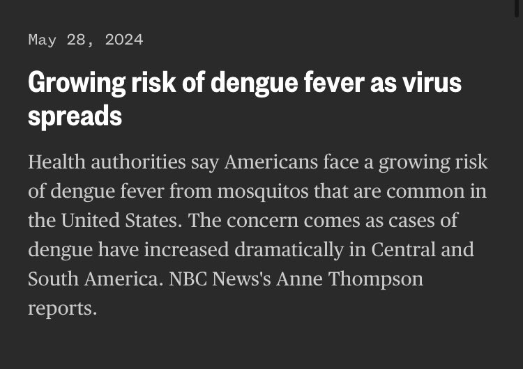 Maybe someone should stop that lunatic Gates from releasing millions of mosquitos . 🤷‍♂️