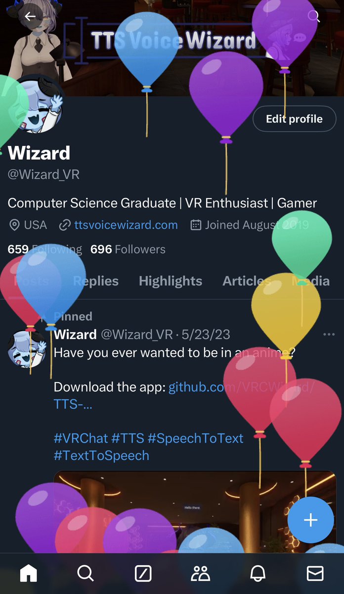 Wizard_VR's tweet image. The balloons are attacking 🎈 🤺
