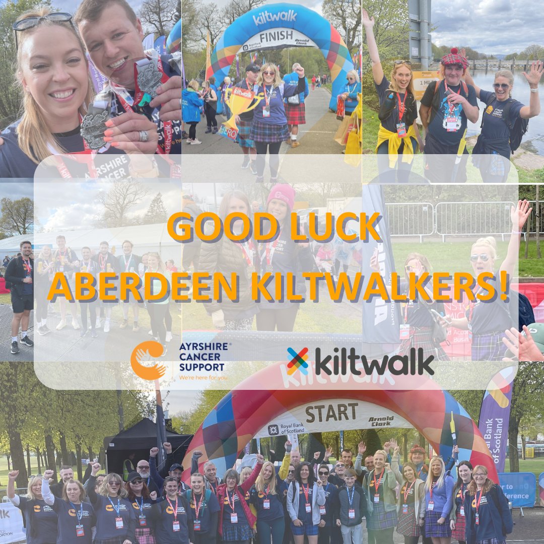 ayrshirecancer's tweet photo. Today is the day! 🚶🏼🧡
We would like to wish all of our AMAZING Aberdeen Kiltwalker's the best of luck today on their challenge!
#TeamACS https://t.co/5L4Kdguw14