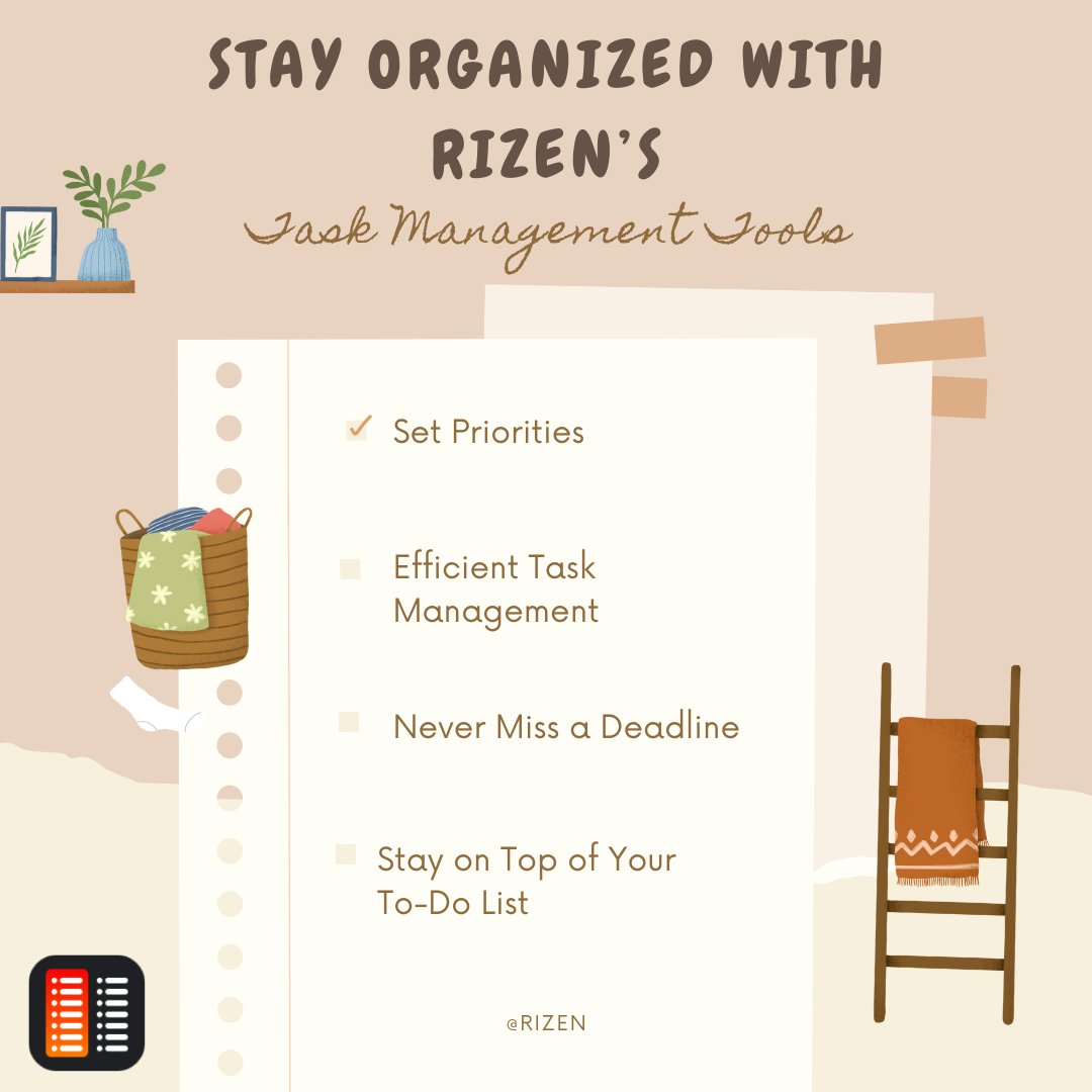 RizenHabits's tweet photo. Stay organized and on top of your to-do list with Rizen’s task management tools. Manage your tasks efficiently and never miss a deadline again. Get organized with Rizen!
🔗 https://t.co/KlGFwhotXA #Rizen #TaskManagement #StayOrganized #Productivity https://t.co/UJ7XScNR0W