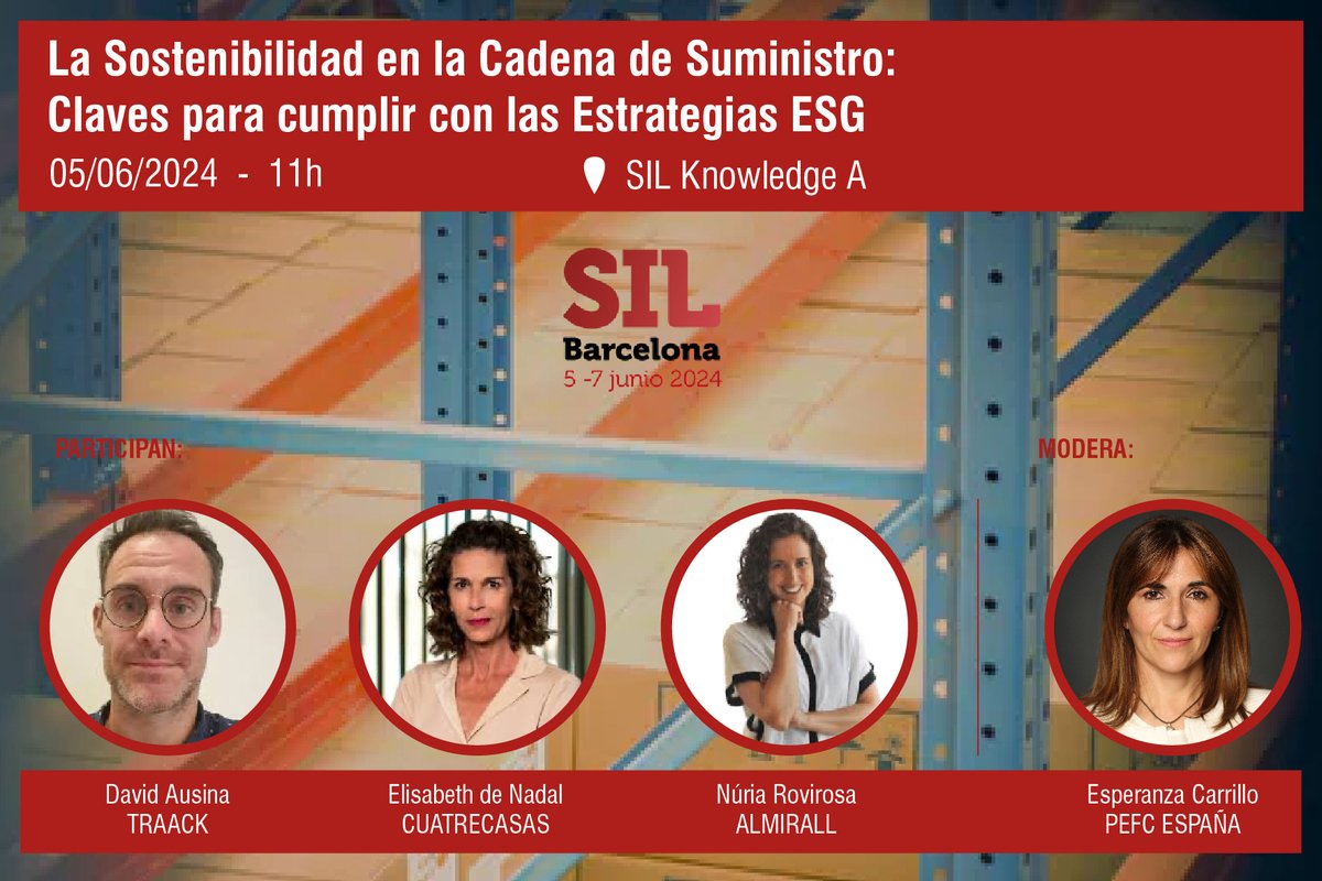 PEFCSpain's tweet photo. ¡Nos vemos en @SILBarcelona!
“La #Sostenibilidad en la #CadenadeSuministro: Claves para cumplir con las Estrategias #ESG”
🗓️5 de junio
🕚11-12h
Con #PEFC España, #Traack, @Cuatrecasas y #Almirall
👉🏻 https://t.co/0mGWSsA40i https://t.co/7mkLcuVW5J