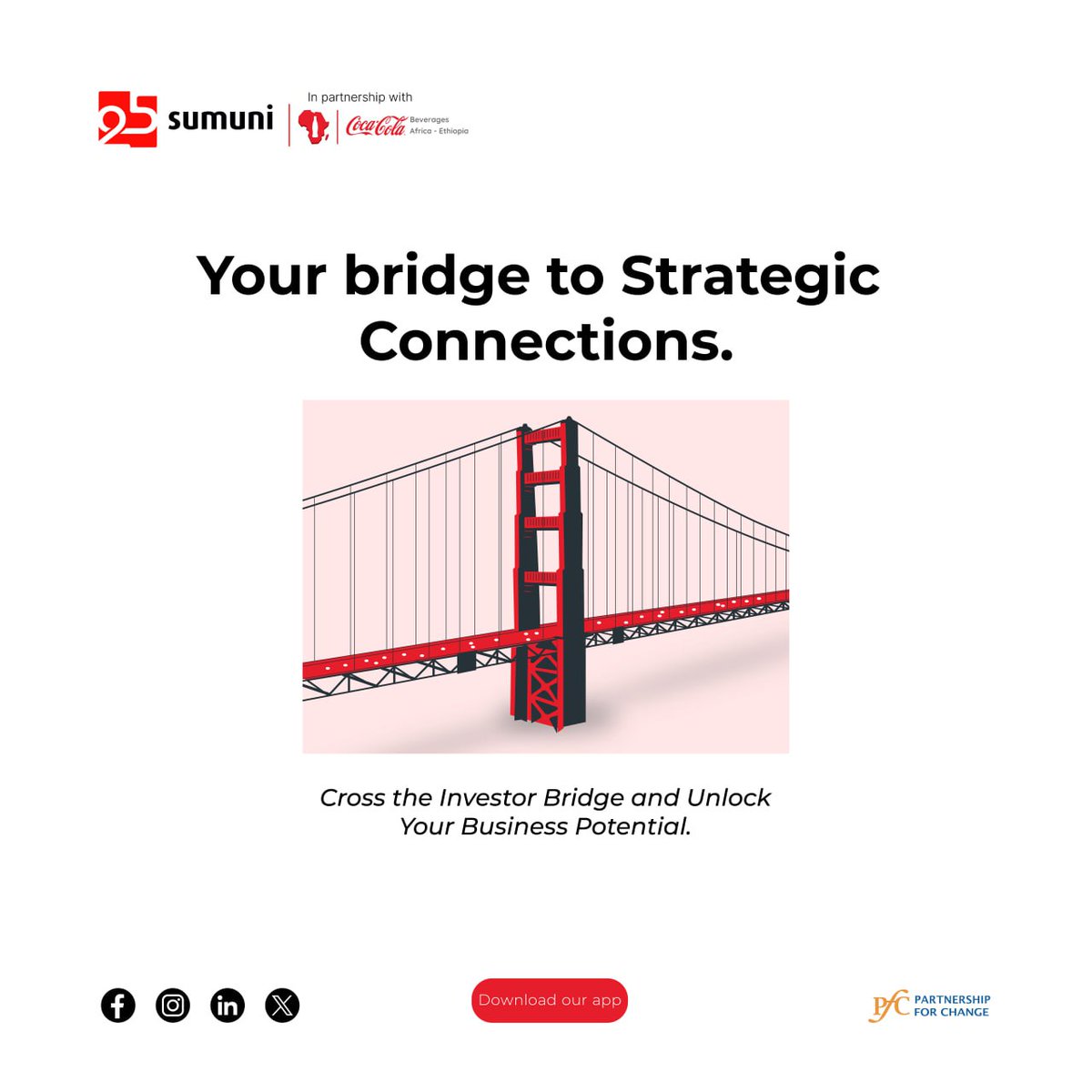 Build strategic connections with Sumuni and unlock your business potential with Investor Bridge!
We are the link between our audience and investors, creating pathways to success for entrepreneurs and startups. 
Get the app: tinyurl.com/sumuni
Website: sumuni.net