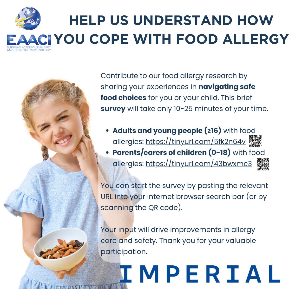 Please use the QR codes to contribute to this research on navigating safe food choices. Please share widely - so important to capture Irish experience ⁦<a href="/johnfitzsimons9/">John Fitzsimons</a>⁩ ⁦<a href="/DrDaveCoghlan/">David Coghlan</a>⁩  ⁦<a href="/maireadsherlock/">Mairéad Sheehan</a>⁩