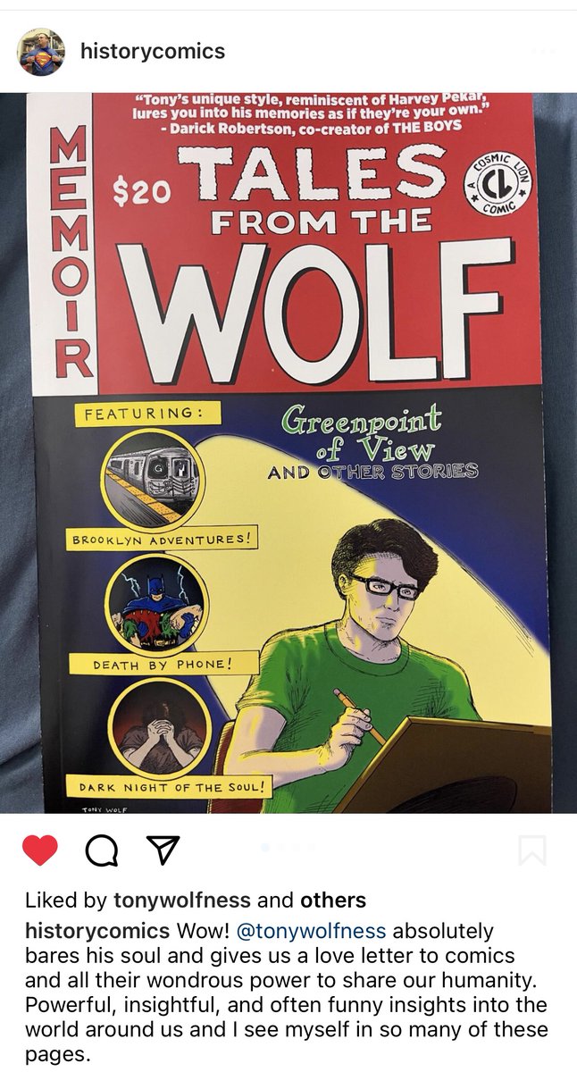 THANK YOU to Eisner-nominated @historycomics Tim Smyth / Teaching With Comics for his extremely kind writeup of my comics collection TALES FROM THE WOLF! We make comics in isolation, and it’s really so gratifying when your hours of effort resonate with people. #indie #comics