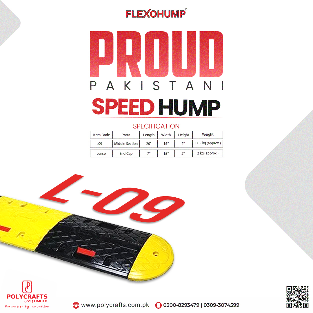 polycraftspvt's tweet image. Empower road safety with the 'Flexo' Speed Hump L-09 from Polycrafts! 🚦🛑 Slow down traffic, ensure smooth drives, and enhance safety for all.

Buy Now! polycrafts.com.pk/product-catego…

#SpeedHump #RoadSafety #SpeedBump #Traffic