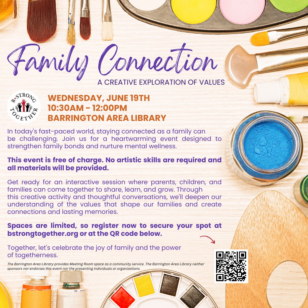 ⭐️FREE FUN FAMILY EVENT - SPACE IS LIMITED⭐️

Let's celebrate the joy of family & the power of togetherness.

** No artistic skills are required & all materials will be provided. **

Register now at bit.ly/3K9cPof