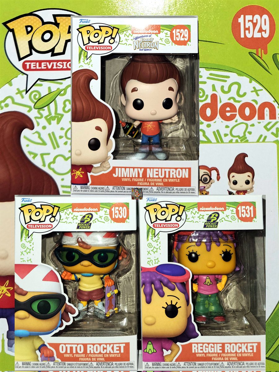 Feelin like a throwback Thursday with this mail call, #FunkoFamily! 💚🧡 1999s Rocket Power & 2002s Jimmy Neutron have arrived🙌🔥These turned out great!! This year has brought so many fun new characters. Love to see it🤟 #FunkoPop #FunkoFunatic #FunkoFam #Nickelodeon #Cartoons