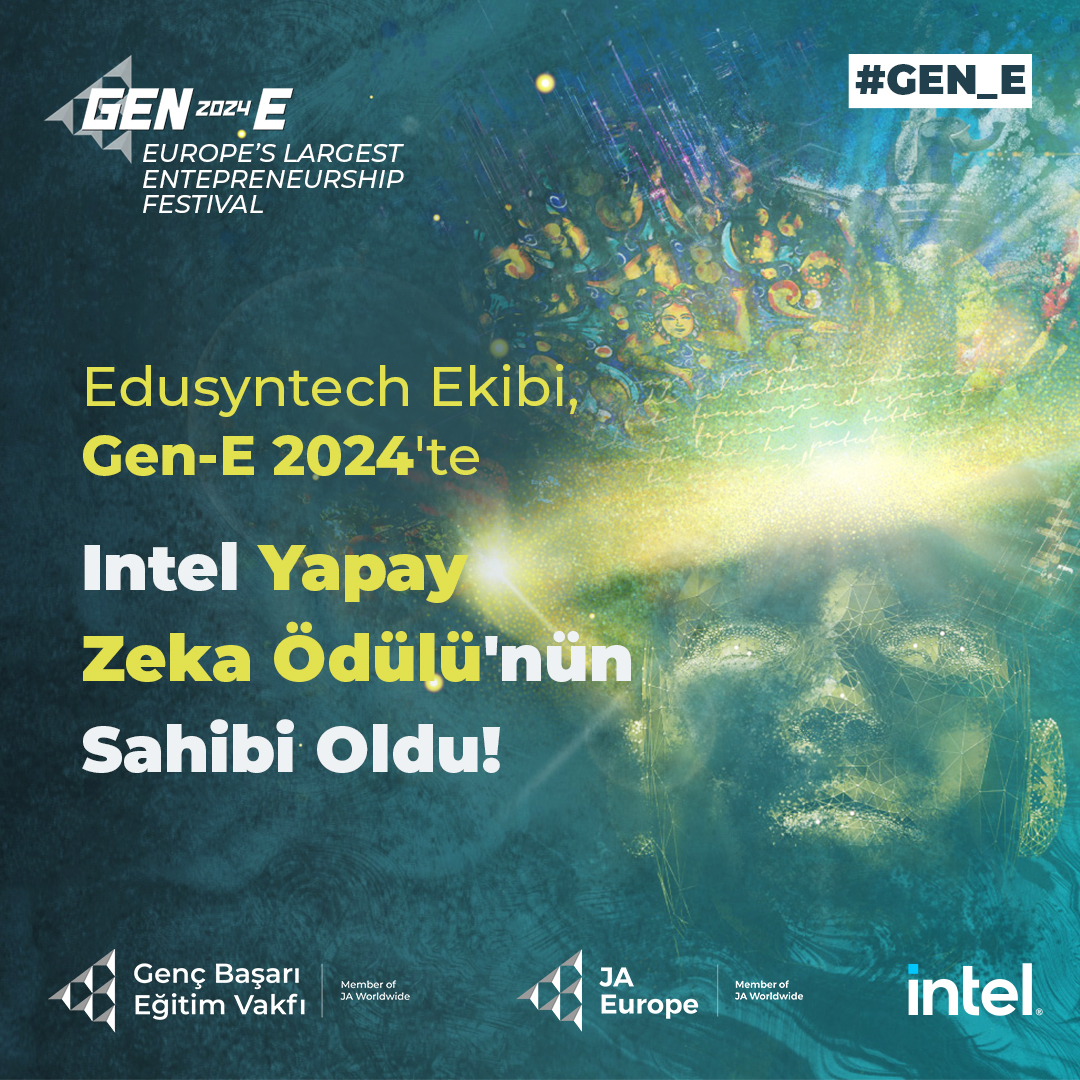 Büyük Başarı! 🎉

Edusyntech ekibimiz, Gen-E 2024 kapsamında düzenlenen Avrupa'nın en büyük girişimcilik festivalinde Intel Yapay Zeka Ödülü'nü kazandı! 🚀💡

Bu prestijli ödül, ekiplerimizin inovasyon ve teknoloji konusundaki kararlılığını ve üstün başarısını temsil ediyor.