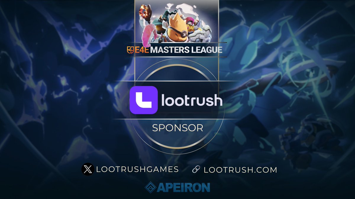 📢 E4E Masters League | #EML Sponsor Spotlight: @LootRushGames  

The best platform for NFT rentals, offering access to 1k+ games & 100k+ NFTs🙌 
🔸Rent NFT with ease 
🔸Link #LootRush wallet to your favorite games🎮 
🔸Rent out your NFT for passive income💰

  #Web3Gaming is at
